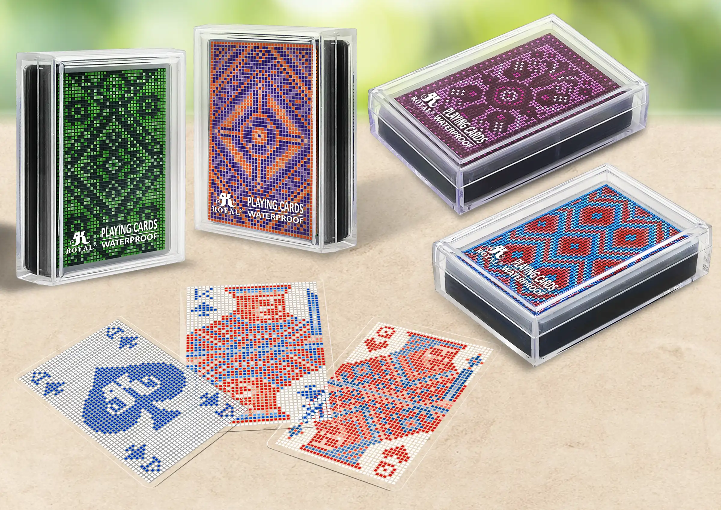 Transparent Mosaic Plastic Playing Cards