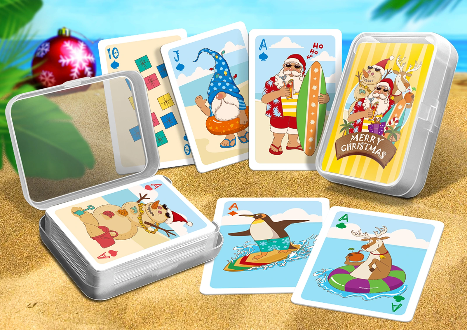 Summer Christmas Playing Cards