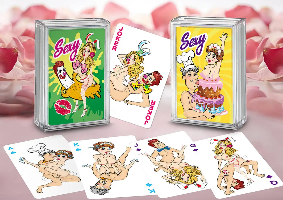 Sexy! Maluco! Esses cartões têm tudo! As cartas de jogar Kama Sutra estão chegando... Hehe... Para seduzir o mercado de cartas!