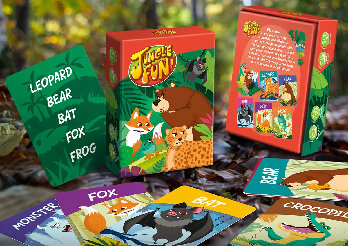 1.	Jungle Fun!: An all-new adventure party game that challenges your speed and reaction time!