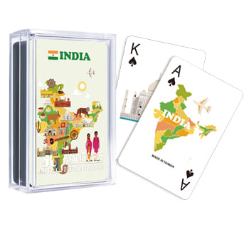 地圖橋牌塑膠牌 - 印度
