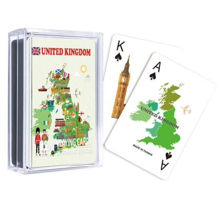地圖橋牌塑膠牌 - 英國