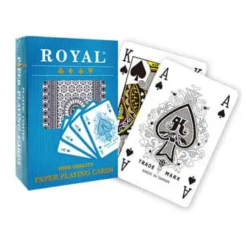 Royal Paper Playing Cards - Índice de 4 esquinas