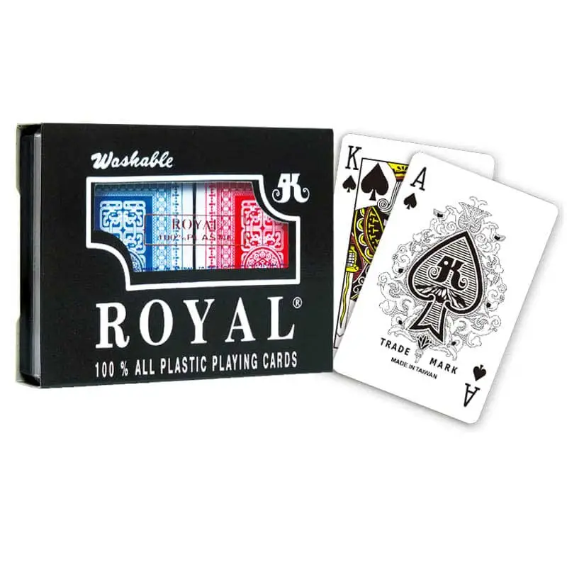 Cartes à jouer en plastique Royal Index standard / doubles ponts