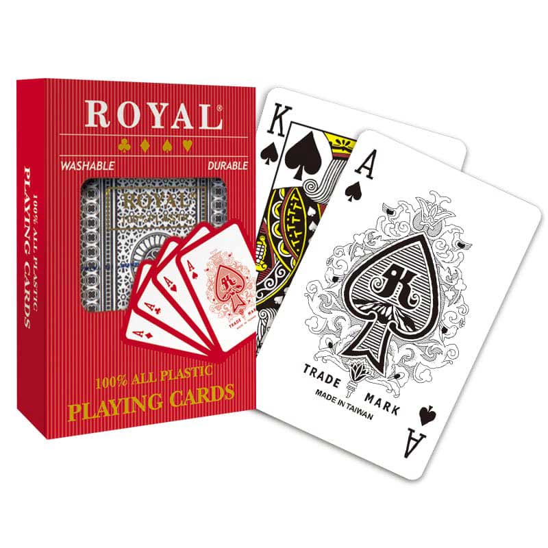 Cartes à jouer en plastique Royal - Index standard