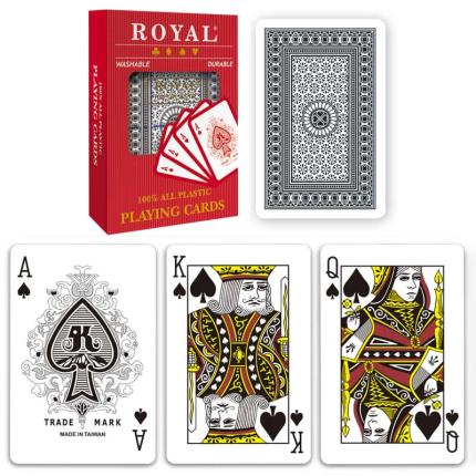 Cartes &#xE0; jouer en plastique Royal - Index standard