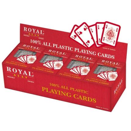 Cartes &#xE0; jouer Royal Plastic Index 4 Corner