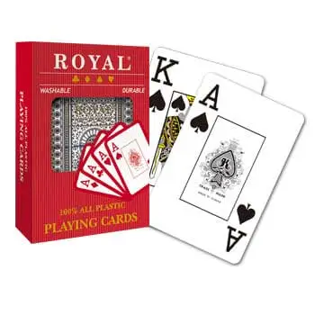 Королевский Пластмассовый Индекс Игральных карт Джамбо