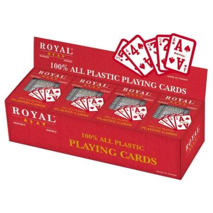 Cartes &#xE0; jouer Royal Plastic Index basse vision