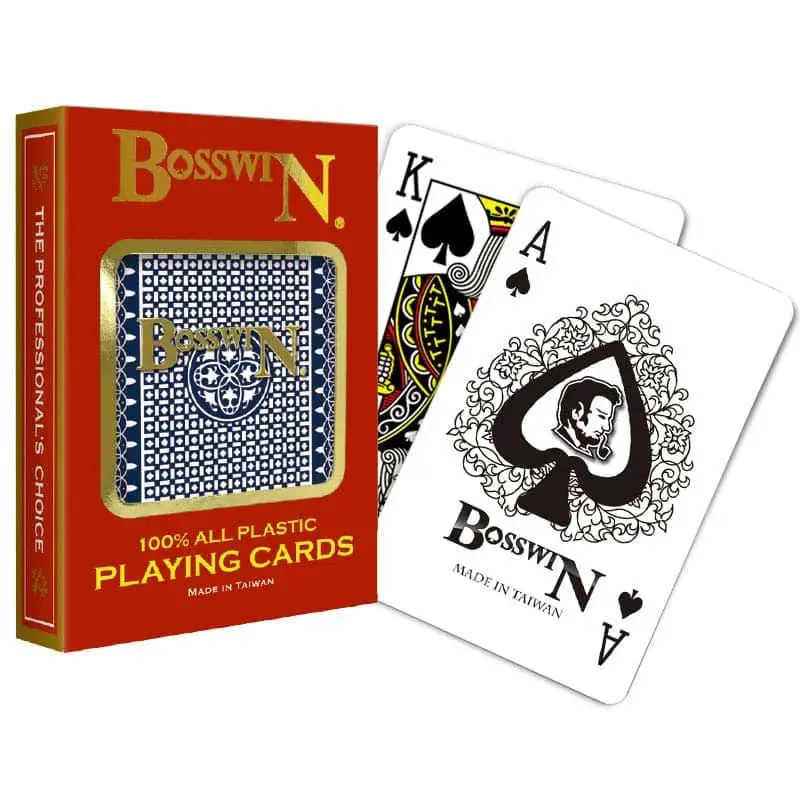 Стандартный индекс пластиковых игральных карт Bosswin