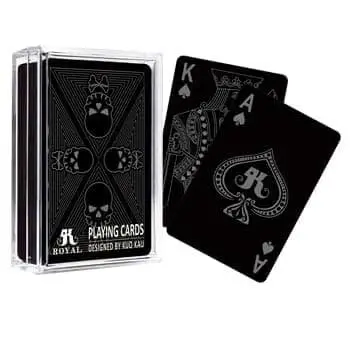 Cartões de jogo pretos da série do crânio