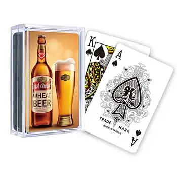 Cartas de pôquer de plástico personalizadas - Publicidade Alchoal