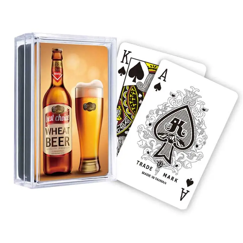 Изготовленные на заказ пластиковые покерные карты - реклама Alchoal