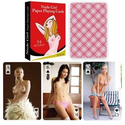 Nackte weibliche Spielkarten - Brustnacktheitsserie