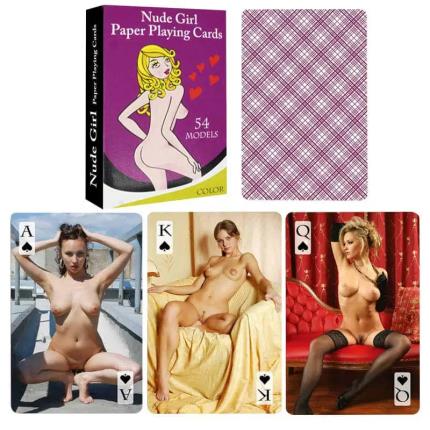 Nackte weibliche Spielkarten - Volle Nacktheitsserie