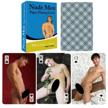 M&#xE4;nnliche Spielkarten - Nackte M&#xE4;nner bedeckten Serie