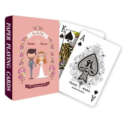 Matrimonio personalizzato con carte da gioco