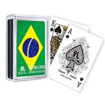 Cartas de jogar da bandeira nacional - Brasil
