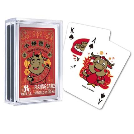 Jogo de cartas de ano novo - Ano do boi - S&#xE9;rie da sorte