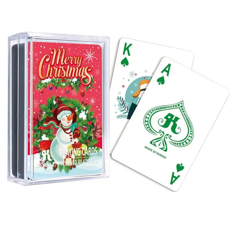 Пластиковые игральные карты с Рождеством