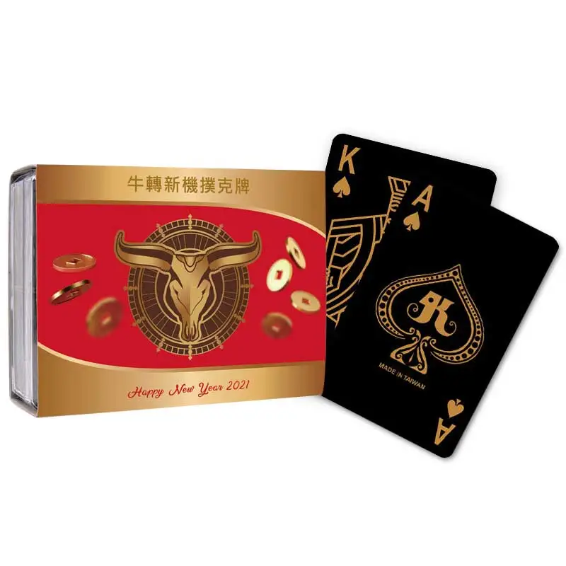 بطاقات لعب هدايا السنة الجديدة - سلسلة Ox-Glory الذهبية