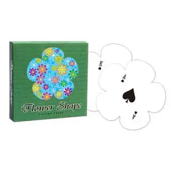 Cartões de jogo da forma da flor