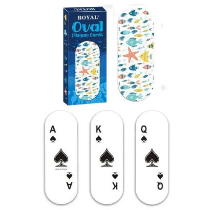 Cartes &#xE0; jouer en papier de forme ovale - S&#xE9;rie Poisson
