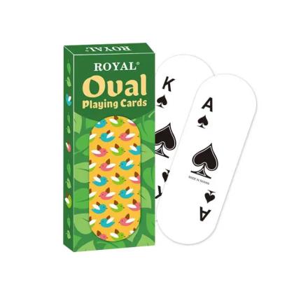 Cartas de jogar de pl&#xE1;stico em formato oval - s&#xE9;rie de p&#xE1;ssaros