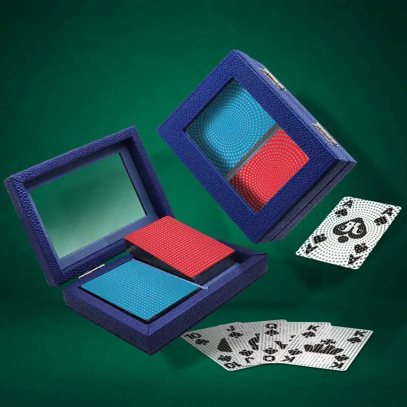 Set di carte da gioco con scatola in pelle