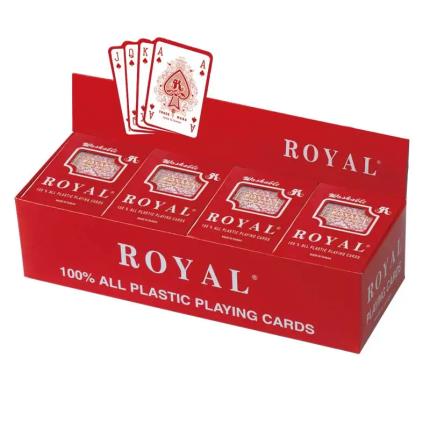 Cartes &#xE0; jouer Royal Plastic Index 4 Corner