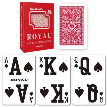 Cartes &#xE0; jouer Royal Plastic Index basse vision
