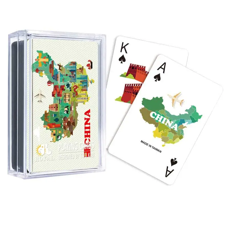 Игральные карты с картой - Китайская серия