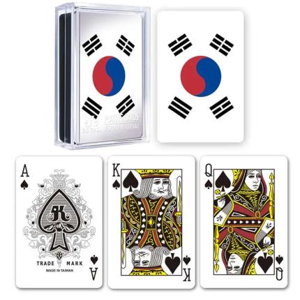 Cartas de baralho com bandeira - Coreia