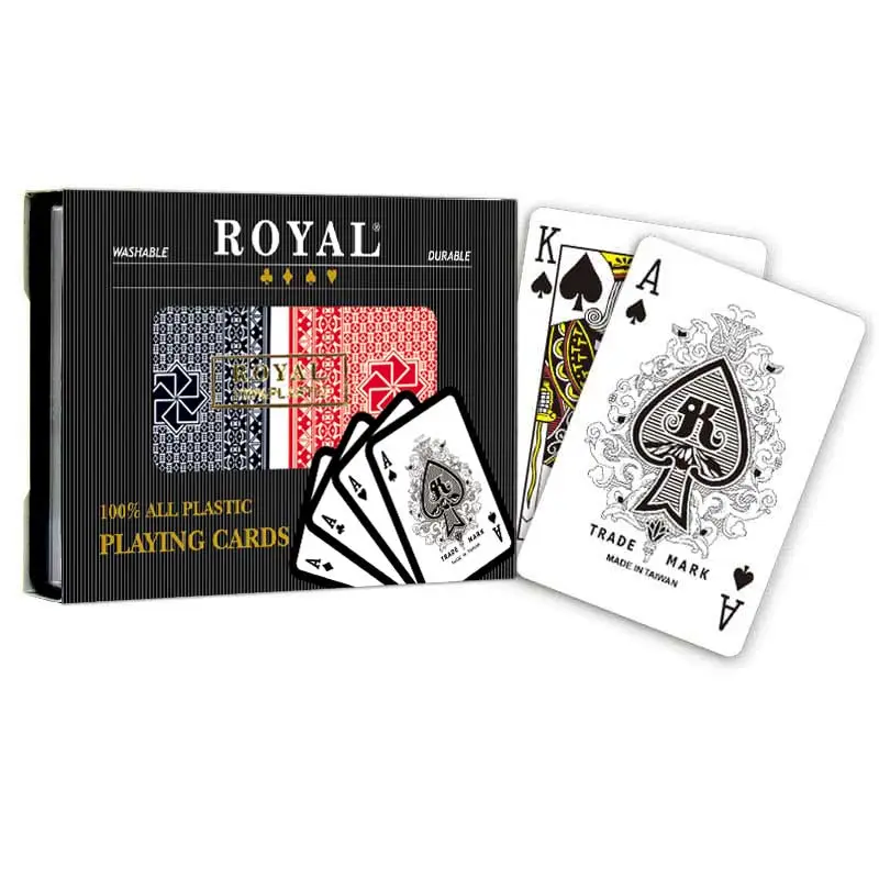 Cartes à jouer en plastique Royal Index standard / doubles ponts
