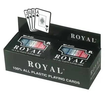 &#xCD;ndice Jumbo das cartas de jogo Royal Plastic / baralhos duplos