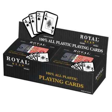 &#xCD;ndice Jumbo das cartas de jogo Royal Plastic / baralhos duplos