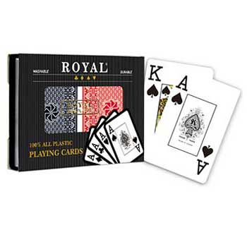 Índice Jumbo das cartas de jogo Royal Plastic / baralhos duplos