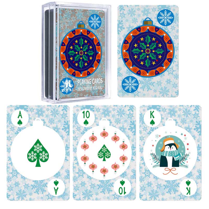 聖誕節透明撲克牌