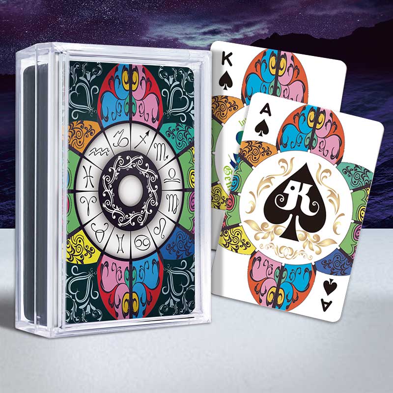 Cartões de jogo transparentes do zodíaco