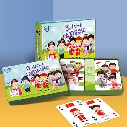童趣三合一教育撲克牌(附收納盒)-亞洲版