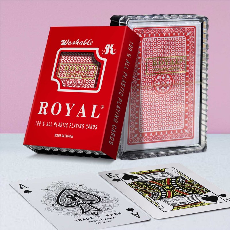 Index standard de cartes à jouer en plastique royales / pont simple