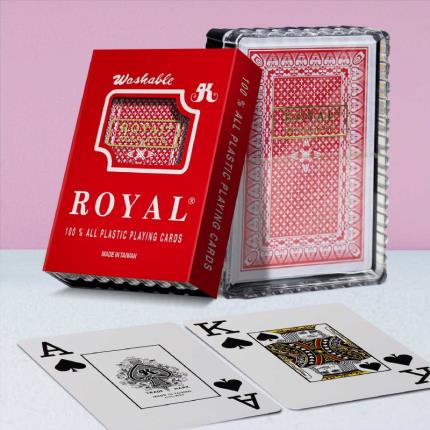 Index Jumbo Cartes &#xE0; Jouer en Plastique Royal
