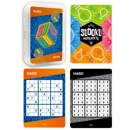 Sudoku-Spielkarten - Level schwer