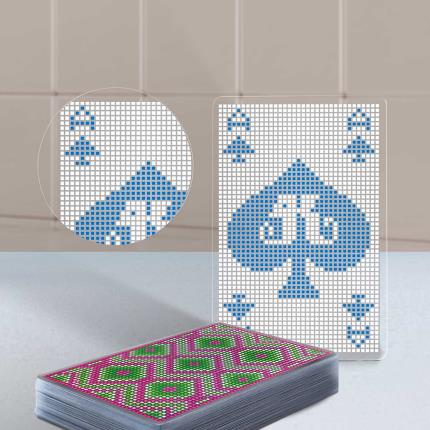 Carte da gioco trasparenti a mosaico