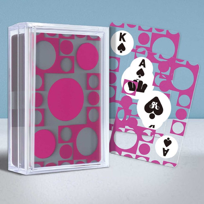 Cartas de jogar transparentes - série geométrica (círculo e linha)