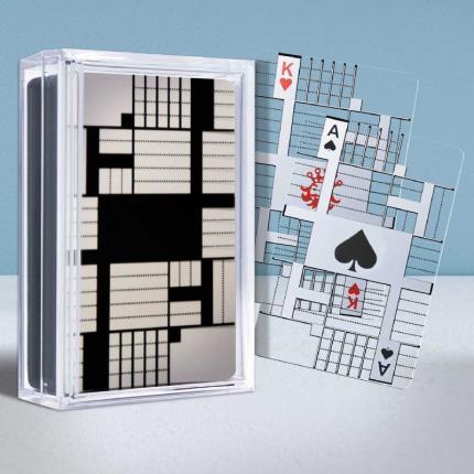 Cartas de jogar transparentes - s&#xE9;rie geom&#xE9;trica (c&#xED;rculo e linha)