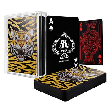 Carte da gioco nere - Serie animali (con vernice speciale lucida parziale)