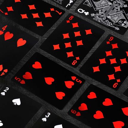 Carte da gioco nere - Serie animali (con vernice speciale lucida parziale)