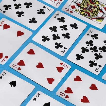 一級玩家磨砂撲克牌-寶藍王冠