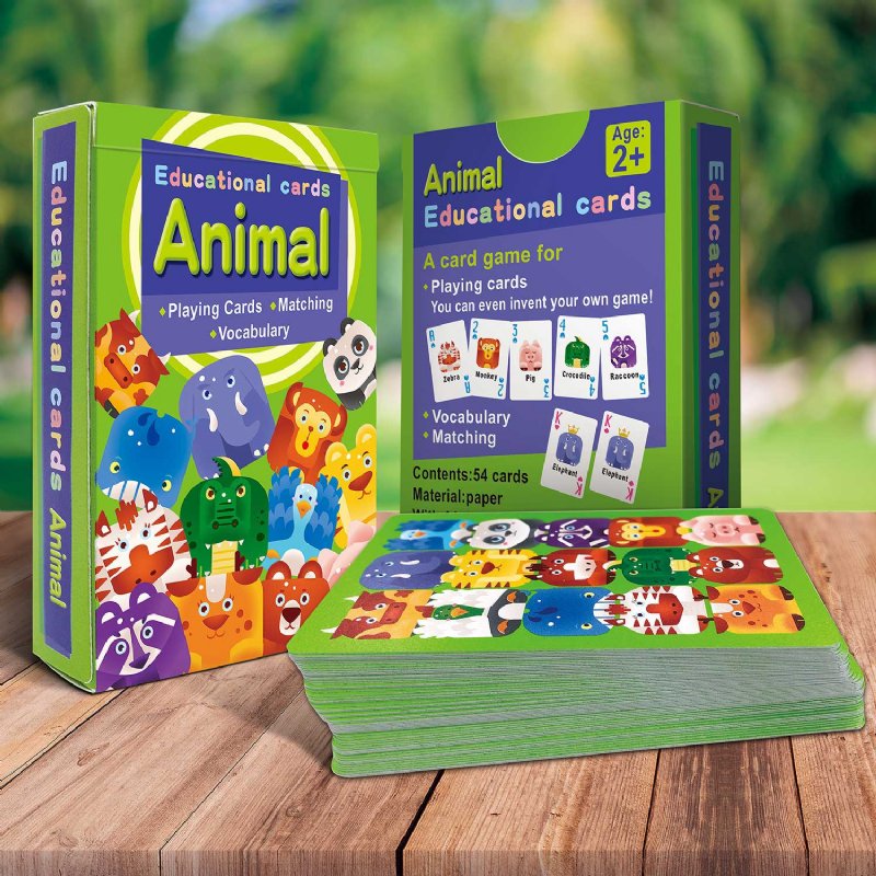 童趣方塊教育撲克牌-動物